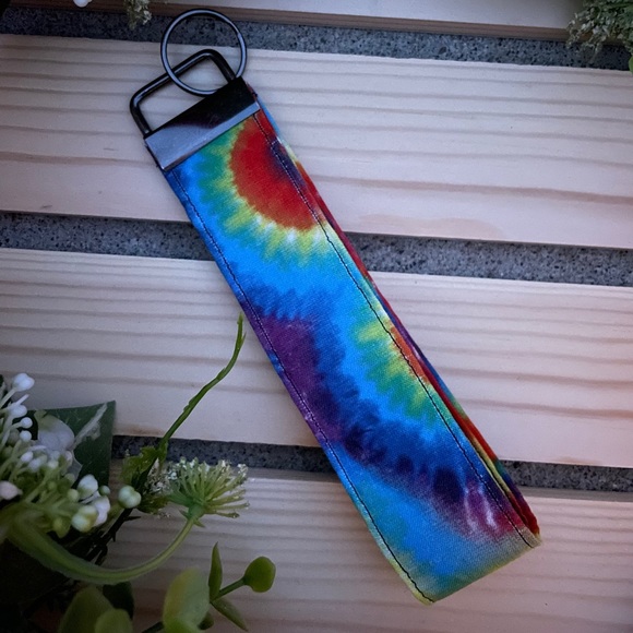 Tie Dye Key Fob Wristlet - Picture 1 of 3